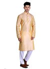 Beige Pure Art Silk Function Wear Plain Kurta and Pajama 3006